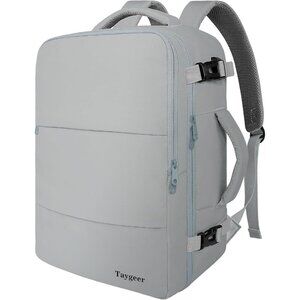 Travel Elephant Gray Backpack for Women Carry On Laptop Bag USB Port TSA Pouch